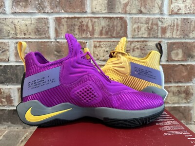 New 10 Nike LeBron Soldier XIV 14 Lakers Vivid Purple Solar  display picture 3