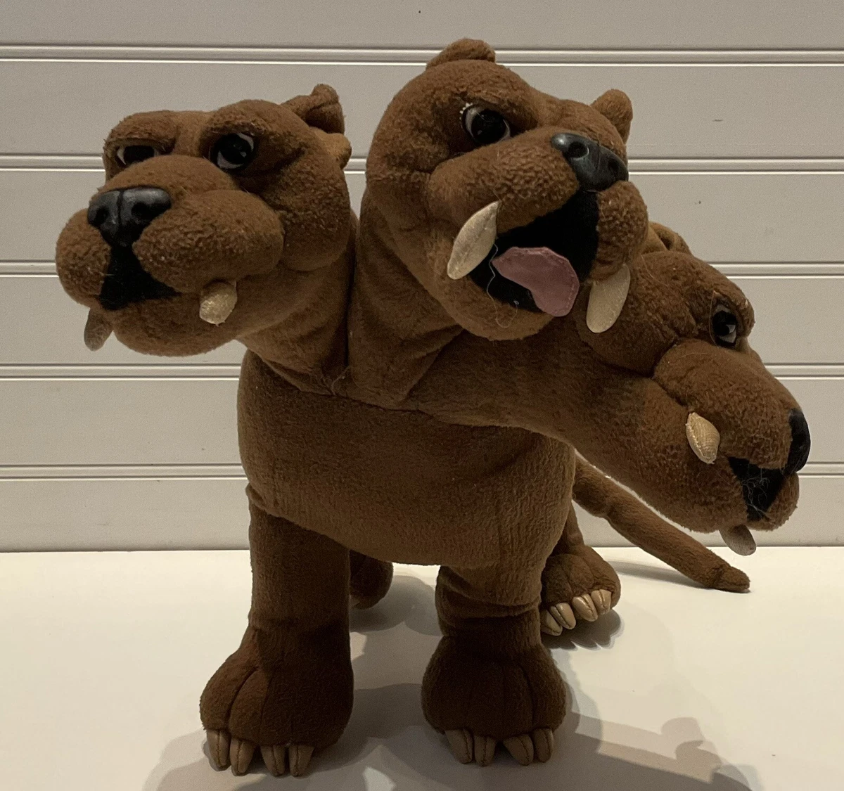 2001 Gund Harry Potter Fluffy 3 Headed Dog 10” Plush Stuffed Animal