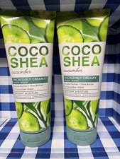 NEW 2 BATH  BODY WORKS COCO SHEA CUCUMBER CREAMY BODY WASH 10 FL OZ SHEA COCOA