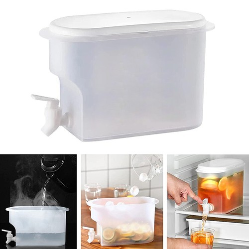 3.5L Drink Dispenser Water Pitcher With Faucet Beverage Jug Box Juice Cocktail