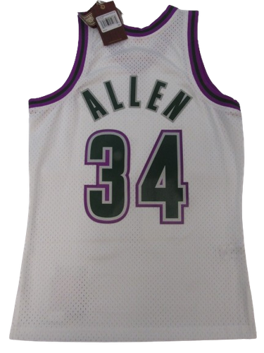 New 1996-97 Ray Allen #34 Bucks Mens Mitchell & Ness Swingman Jersey $130 - Picture 3 of 12