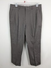 Paul Frederick Dress Pants Men's 36x30 Gray Pleated Cuffed Dry-cleaned
