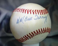 Bill Terry Jsa Certed National League Autograph Baseball Authentic Signed