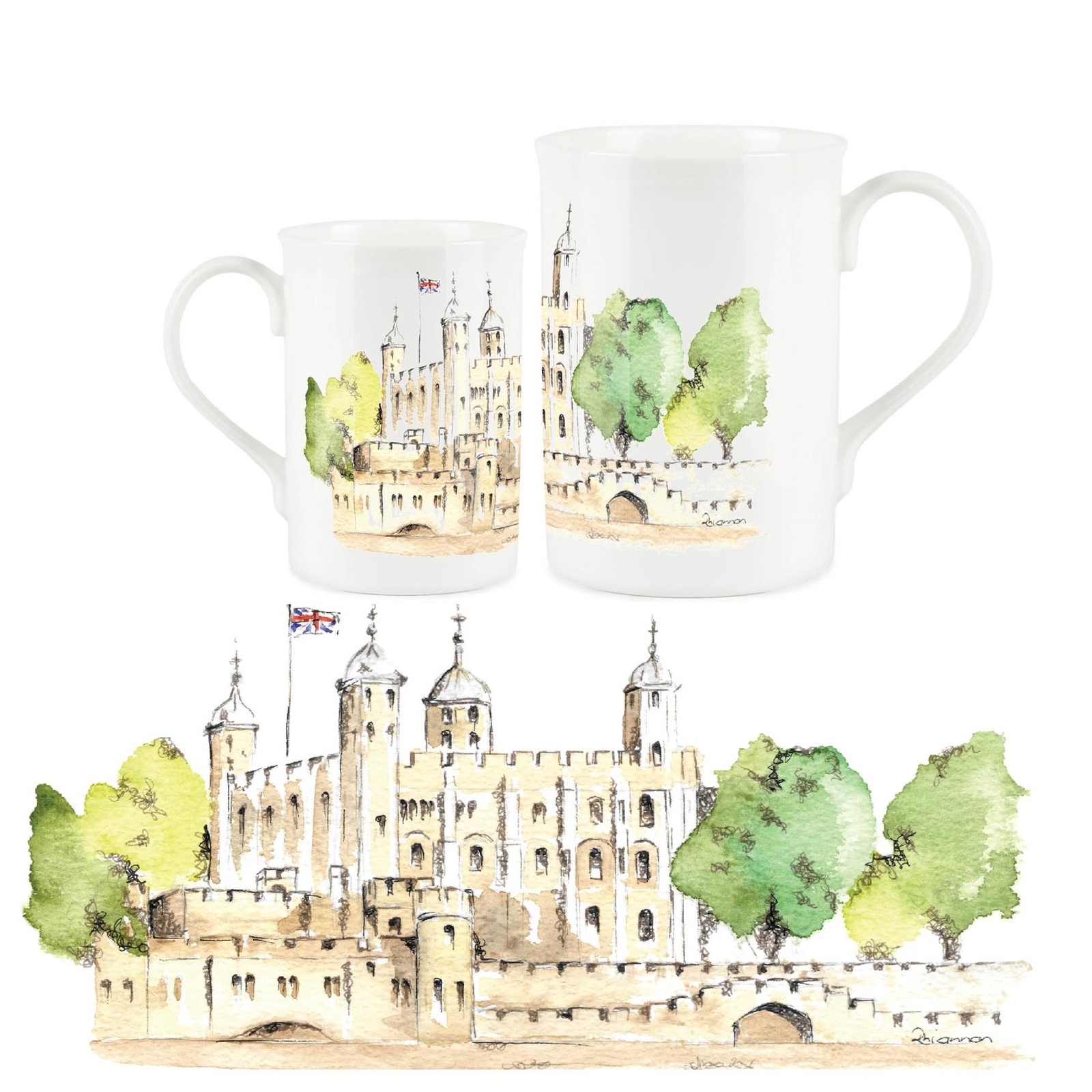Tower of London Mug - London Landmarks Bone China Souvenir Tea/Coffee Gift