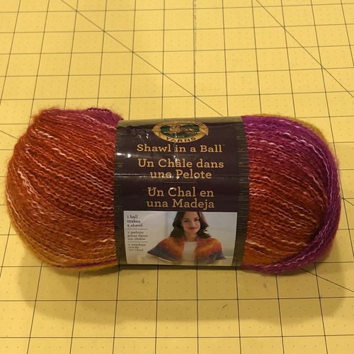 Shawl in a Ball Knitting Yarn Lion Brand 828-201 Restful Rainbow Skein