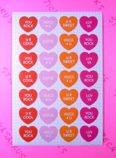 Valentines Hearts Phrases Stickers Sheet American Greetings