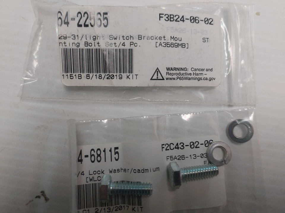 Tornillos de montaje de soporte de interruptor de luz Ford Modelo A 1929-31, 64-22565 Foto 3 de 3