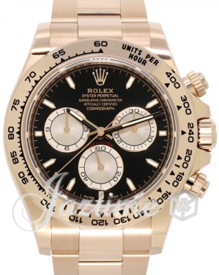 Rolex 126505 Daytona Cosmograph Black & Sundust Dial Rose Gold Oyster BRAND NEW