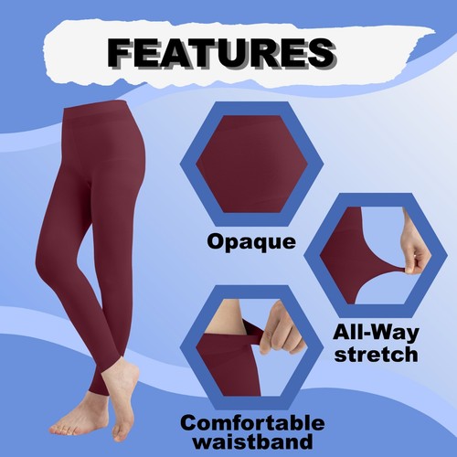 EMEM Apparel Women's Solid Colored Opaque Microfiber Footless Dance Tights - Picture 38 of 161