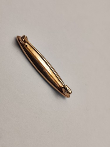 Antique Krementz 14K Gold Pin Brooch Baby Blue Enamel Seed Pearls Fabulous - Picture 6 of 9