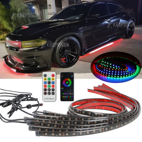 6pcs Car Underglow Strip Lamp LED RGB Neon w/Turn Signal For Acura RSX TL TLX - Picture 6 of 10