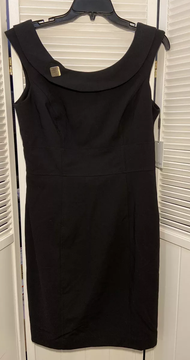 Calvin klein boat neck sheath dress top