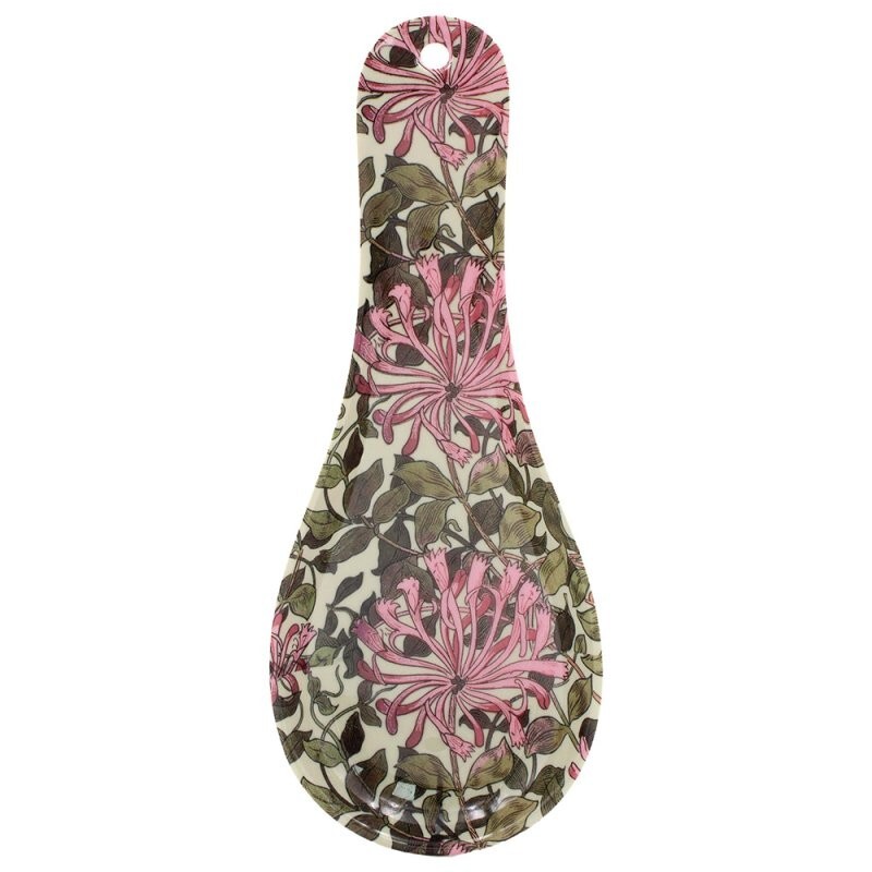 WILLIAM MORRIS HONEYSUCKLE MELAMINE TEA BAG SPOON REST HOLDER