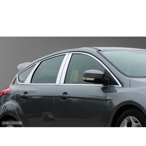 Windows Molding Trim Decoration Strips w/ Center Pillar For Ford Focus Hatchback - Picture 3 of 17