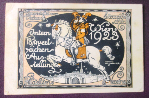 AK  Wien,   Litho,  Postwertzeichen Ausstellung,  1923,   RRR - Bild 1 von 2