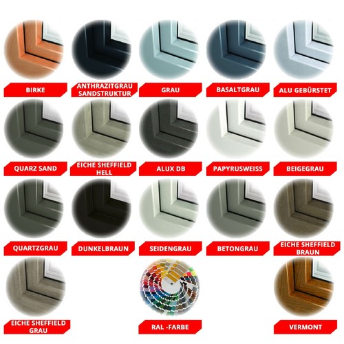 Kunststofffenster PVC 180 x 140cm DREH-KIPP 2-flüg weiß Fenster auf Maß - Bild 3 von 10