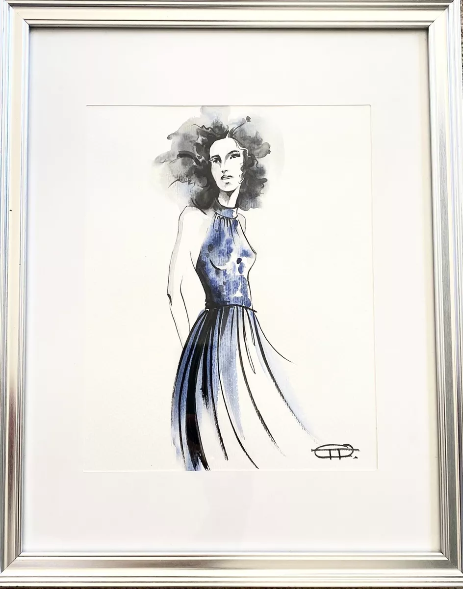 Watercolour fashion illustrations cheap
