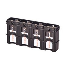 Storacell by Powerpax 9V 4 Pack Battery Caddy- Holds/ Organizes 4 9V Batteries