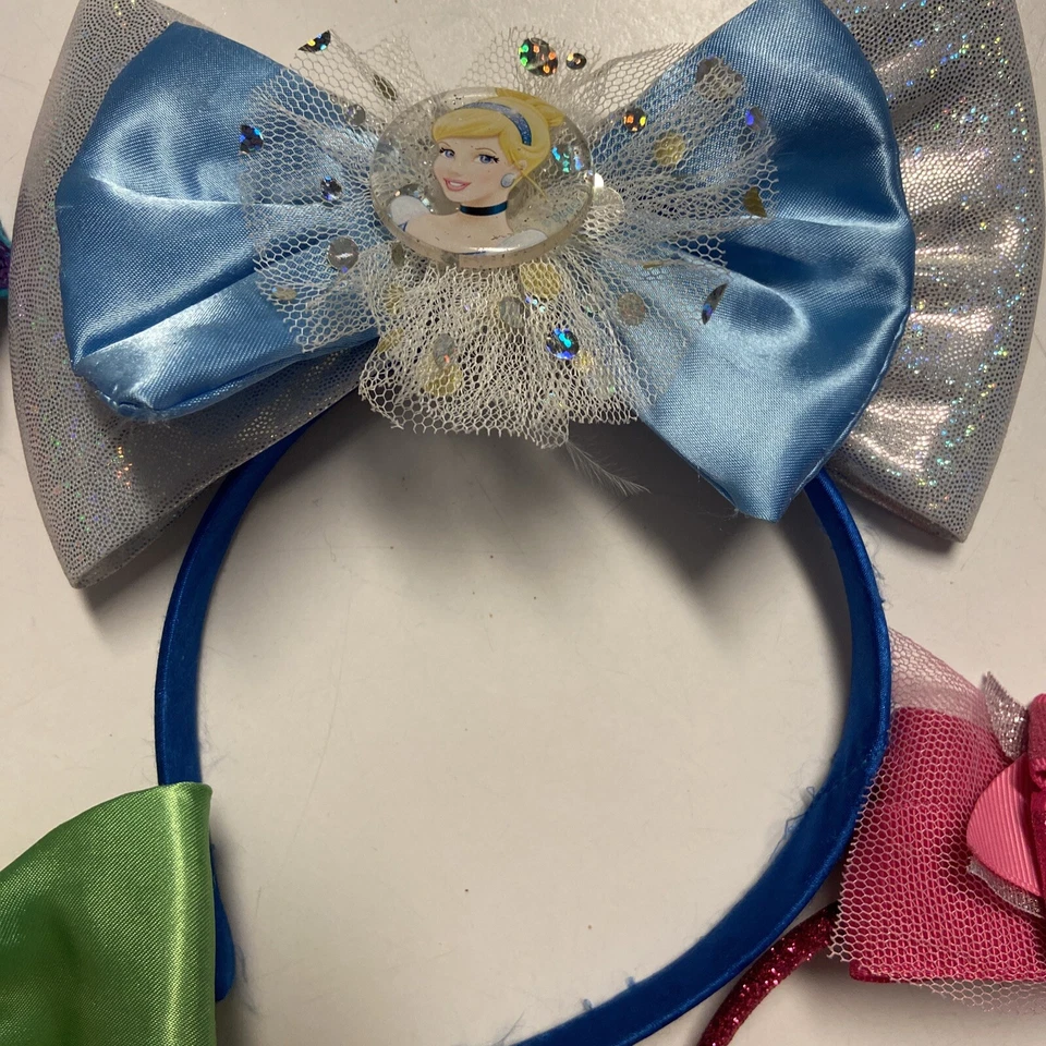 5 diademas Princesa Disney Cenicienta Blancanieves Minnie Anna Elsa azul verde Foto 2 de 4