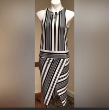 ASOS Black & White Stripes Sexy Dress NWT