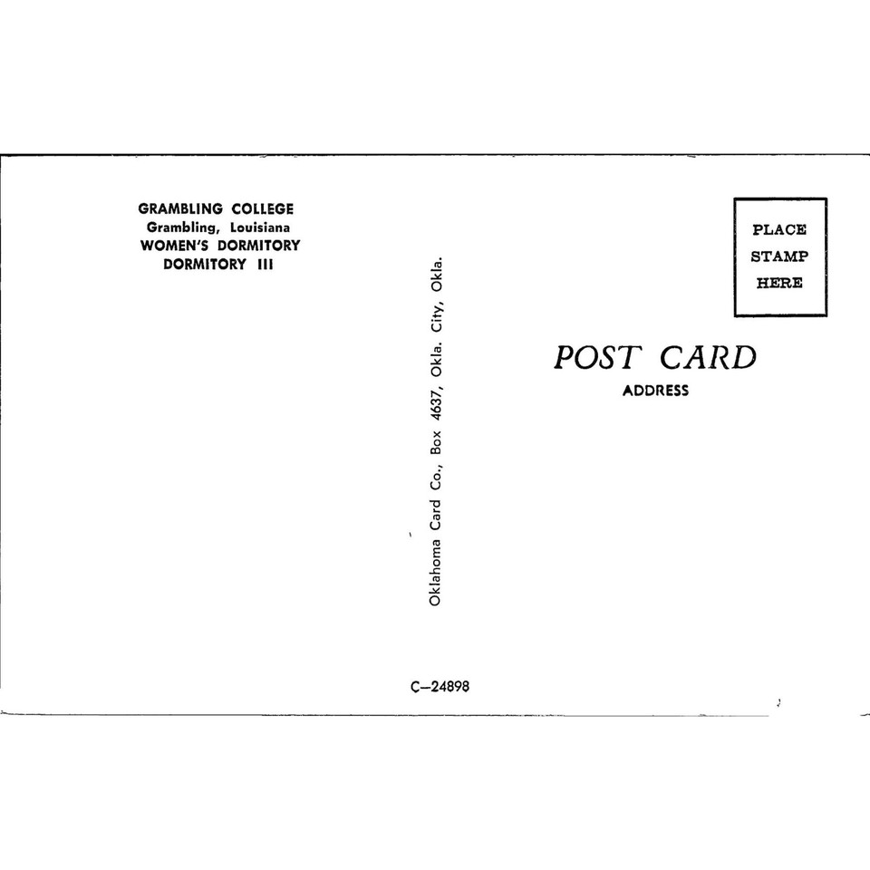 Grambling LALouisiana, Grambling College, Women's Dorm 3, Vintage