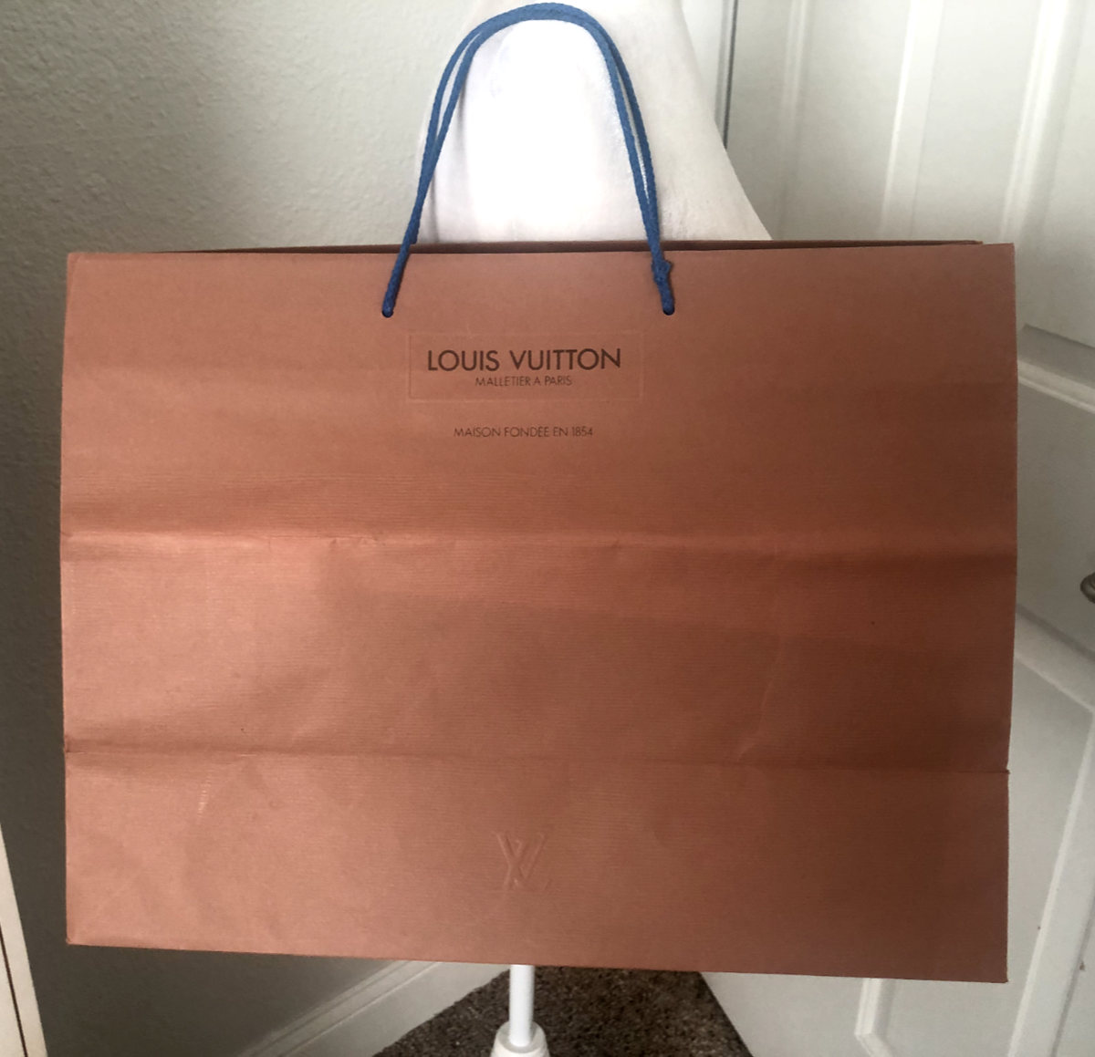 Vtg LOUIS VUITTON Malletier Paris LARGE Brown SHOPPING TOTE