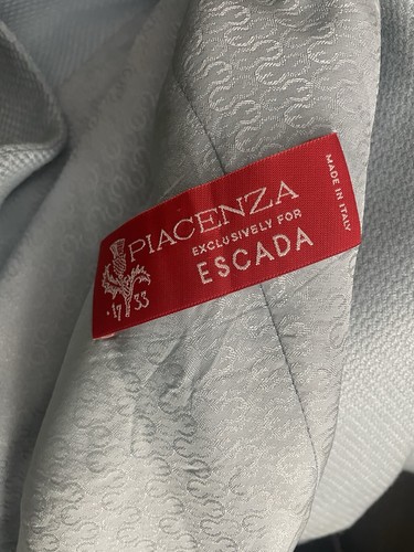 ESCADA Pastel Blue Single Breasted Sz 34 Cashmere & Silk Lined Blazer Jacket - Picture 2 of 9