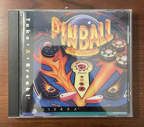 PINBALL FOR WINDOWS (TAKE-A-BREAK) , RARE! CD-ROM 1995 SIERRA  - Picture 1 of 5
