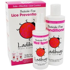 Ladibugs Pesticide-Free Lice Prevention Kit Shampoo Conditioner Mint 1 Pack