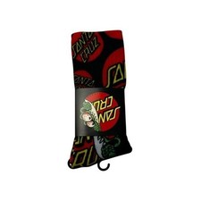 Santa Cruz Crew Socks Mens Womens Large 9-11 Black Red All Over Print Crocodile