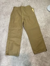 Vtg REI Gore-Tex Ski Pants Men's Medium Khaki- Snap Waist Nylon Shell USA