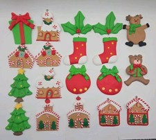 Lot of 19 Christmas Ornaments Gingerbread House Tree Stocking Reindeer...