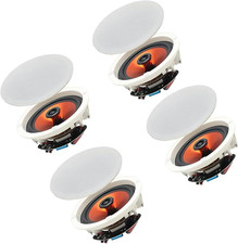 6.5" 600 Watts Bluetooth Ceiling Speakers Wireless Home Recessed Speaker System
