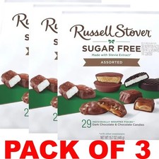 Russell Stover Sugar Free Chocolates Candy Assorted 15.7 oz Bag 3 PACK