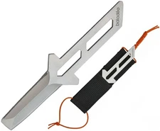 Baladeo Sipadan Dive Knife | 7.25" Blunt Tip Double Edge + Leg Strap Sheath