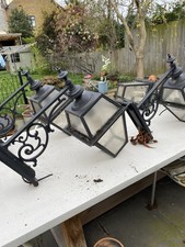 Commercial Outdoor Shopfront Lanterns Black Aluminium 4 Available Used