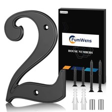 5 Inch House Numbers, Black Large Modern House Numbers for Outside Black 2