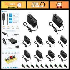 12V Power Supply Adapter 1A AC to DC Transformer for LED Strip CCTV Router 10 P