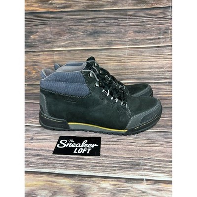Ahnu Men's Black Suede Mid Top Hiking Boots Athletic Size 9
