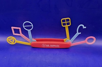 Vintage Tootsie Toy ''Mr. Bubbles Swiss Bubble Blower'' w/6 Various Folding Shapes
