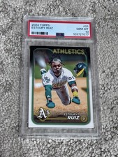 PSA 10 GEM MINT BASEBALL CARD 2024 TOPPS ESTEURY RUIZ OAKLAND A’S ATHLETICS