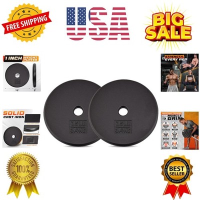 Standard Weight Plates, 1-Inch Cast Iron Barbell Weights, Wide Range 5 50 LB,...