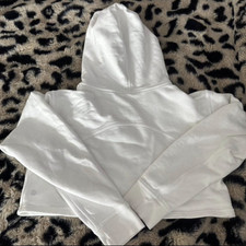 Women s White Pullover Hoodie Sweatshirt S Co...