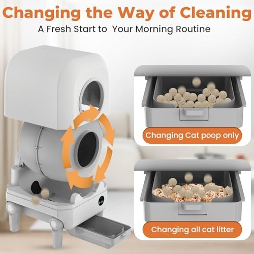 ZEACOTIO SELF CLEANING CAT LITTER BOX 120L X-LARGER AUTOMATIC CAT LITTER BOX