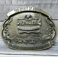 Kessler American Whiskey Promo Belt Buckle Spirit Of Nevada Vtg 90s    .B113