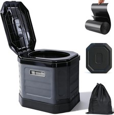 Portable Toilet 330 Lbs Load Capacity Folding Camping Toilet for Adults Outdoor