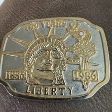 100 Years of Liberty Belt Buckle 1886-1986 Official Limited Edition