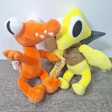 Original Rainbow Friends Orange Yellow 8" Plush Stuffed Animal Toy Big Eye