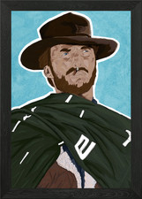 Clint Eastwood Framed Wall Art Poster Canvas Print Picture