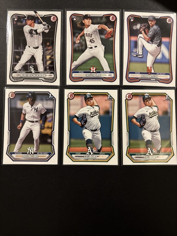 2026 Bowman Baseball 6 Card Lot Munetaka Murakami RC Tatsuya Imai Gage Jump 1st